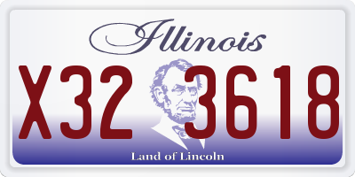 IL license plate X323618
