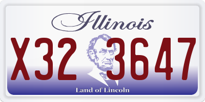 IL license plate X323647