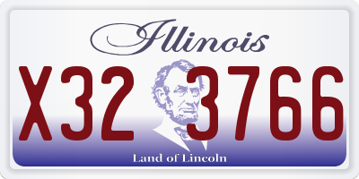 IL license plate X323766