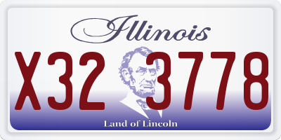 IL license plate X323778