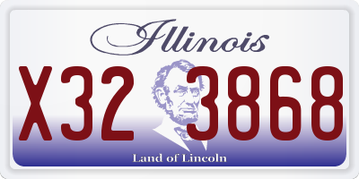 IL license plate X323868