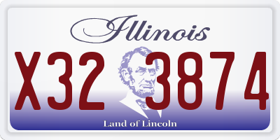 IL license plate X323874