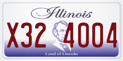 IL license plate X324004