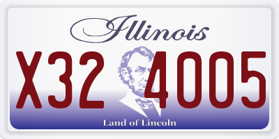 IL license plate X324005