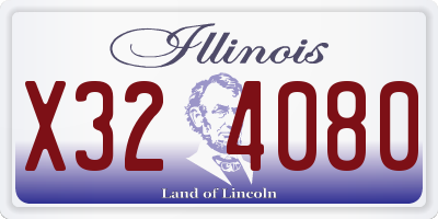 IL license plate X324080