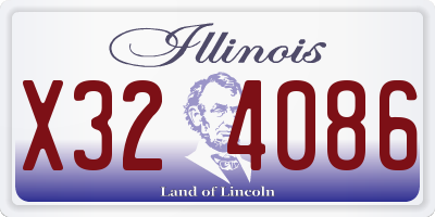 IL license plate X324086