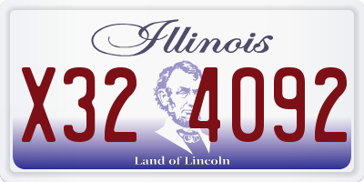 IL license plate X324092