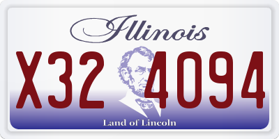 IL license plate X324094
