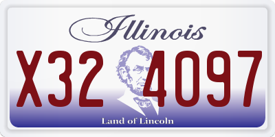 IL license plate X324097