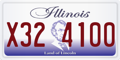 IL license plate X324100