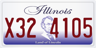 IL license plate X324105