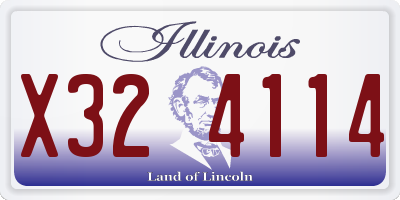 IL license plate X324114