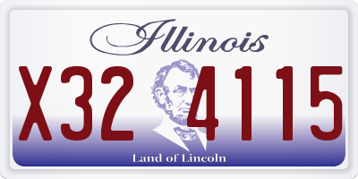 IL license plate X324115