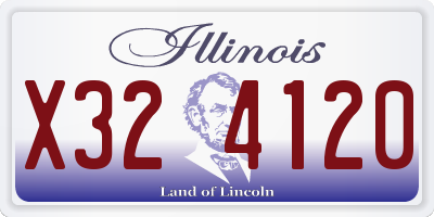 IL license plate X324120