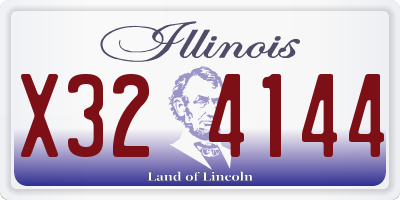 IL license plate X324144