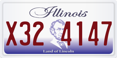 IL license plate X324147