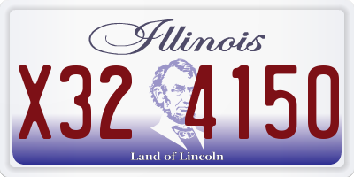 IL license plate X324150