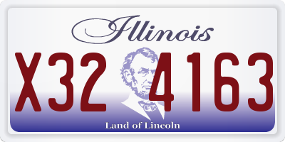IL license plate X324163