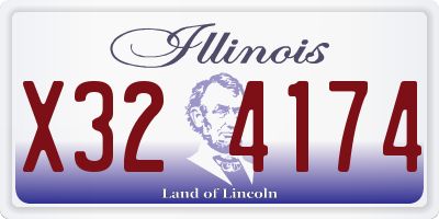 IL license plate X324174