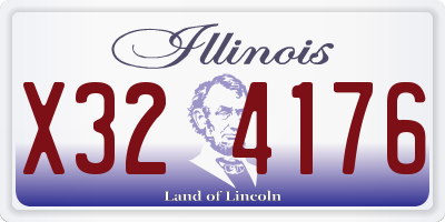 IL license plate X324176