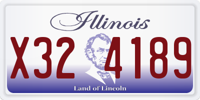 IL license plate X324189
