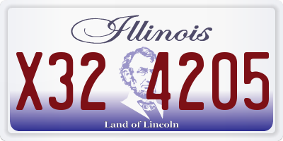 IL license plate X324205