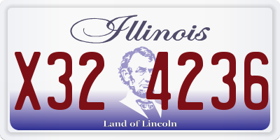 IL license plate X324236