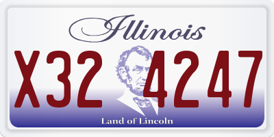 IL license plate X324247