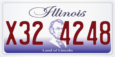 IL license plate X324248