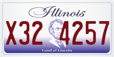 IL license plate X324257