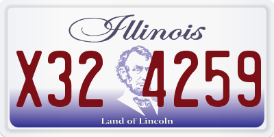 IL license plate X324259