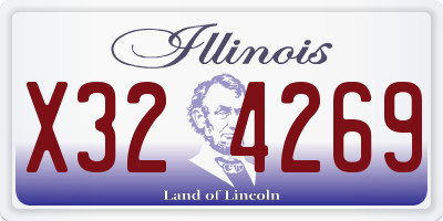 IL license plate X324269