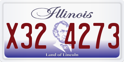 IL license plate X324273