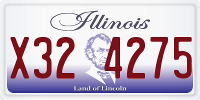 IL license plate X324275