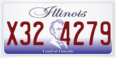 IL license plate X324279