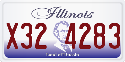 IL license plate X324283
