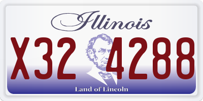 IL license plate X324288