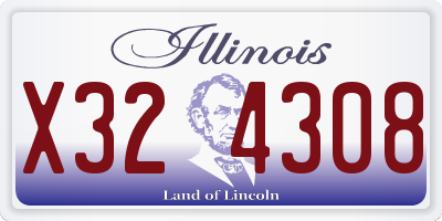 IL license plate X324308