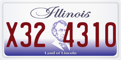 IL license plate X324310