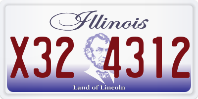 IL license plate X324312