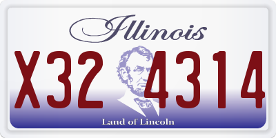 IL license plate X324314