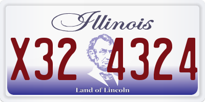 IL license plate X324324
