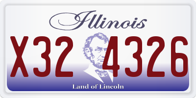 IL license plate X324326