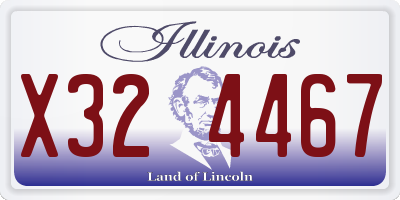 IL license plate X324467