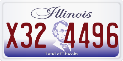 IL license plate X324496