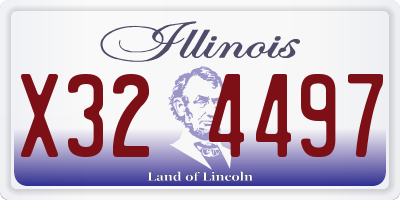 IL license plate X324497