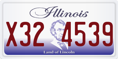 IL license plate X324539