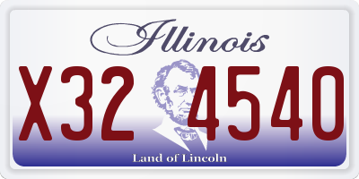 IL license plate X324540