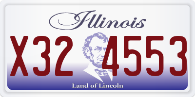 IL license plate X324553
