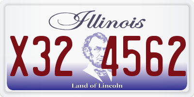 IL license plate X324562